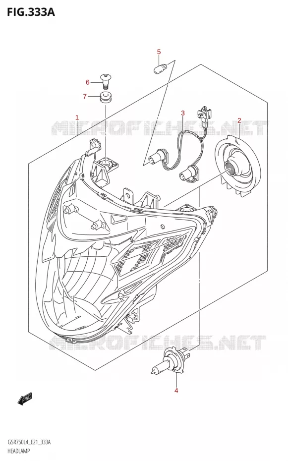 PHARE Suzuki MOTO 750 GSR 2014  GSR750A L4 (E21)