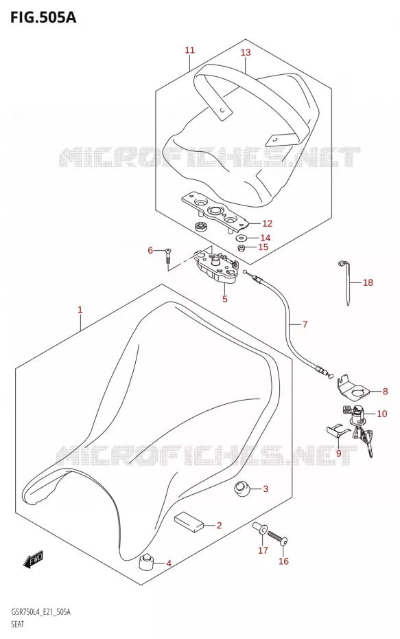 SELLE Suzuki MOTO 750 GSR 2014  GSR750 L4
