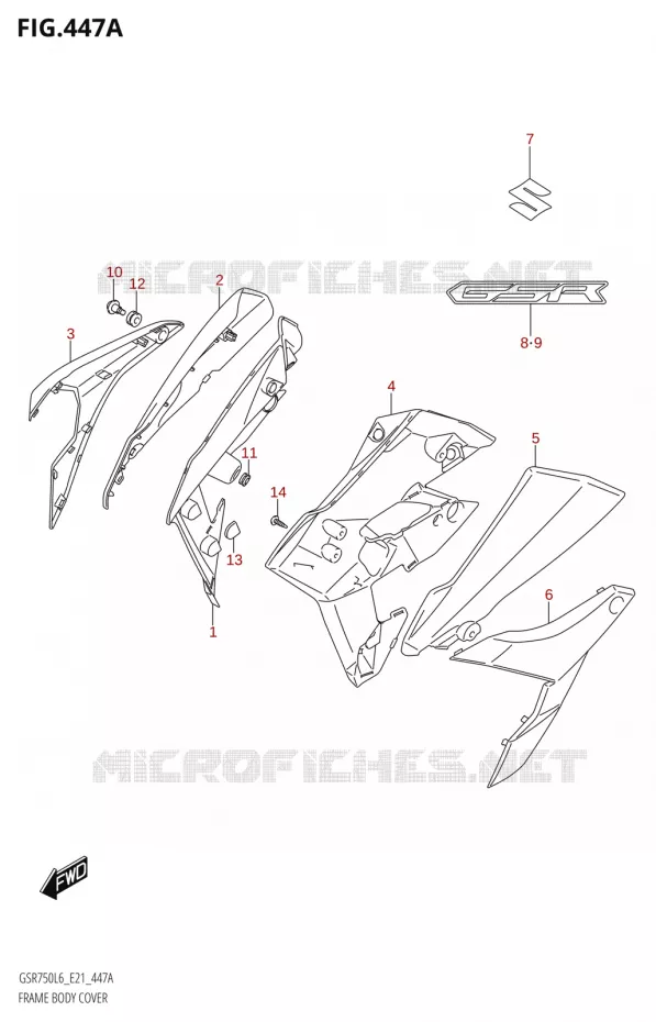 CARENAGES Suzuki MOTO 750 GSR 2016  GSR750A L6 (E21)