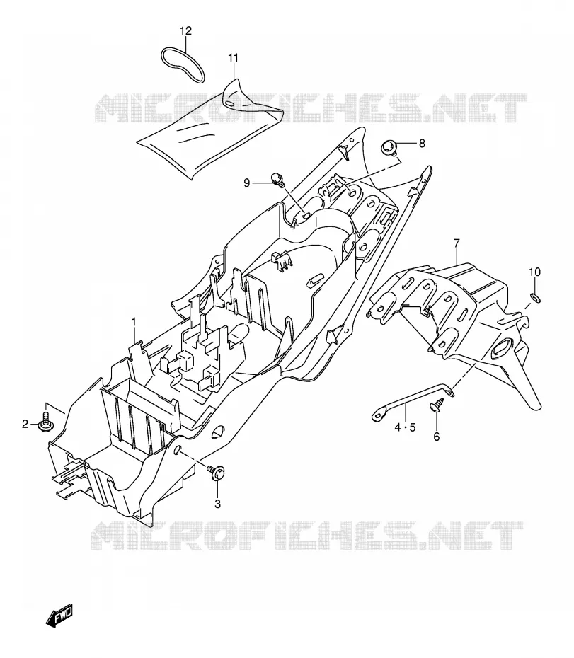 GARDE BOUE ARRIERE Suzuki MOTO 1000 GSX-R 2003  GSX-R1000 K3 (E24)