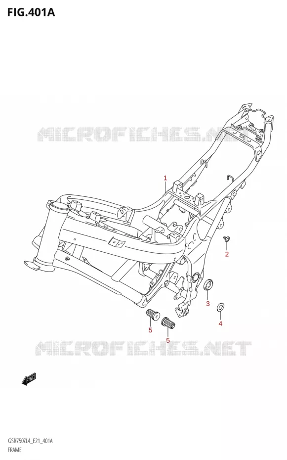 CADRE Suzuki MOTO 750 GSR 2014  GSR750ZA L4 (E21)