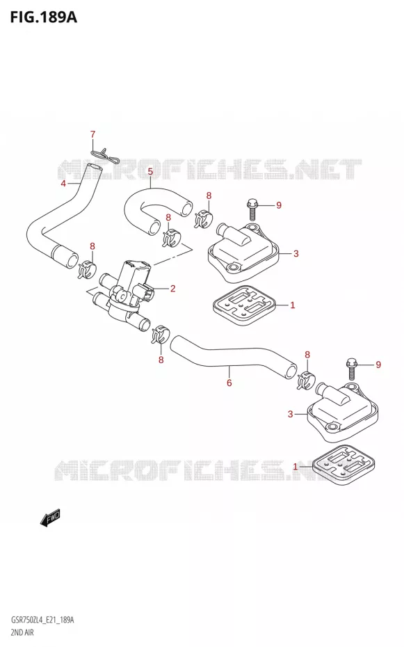 SYSTEME RECYCLAGE GAZ ECHAPPEMENT Suzuki MOTO 750 GSR 2014  GSR750ZA L4 (E21)