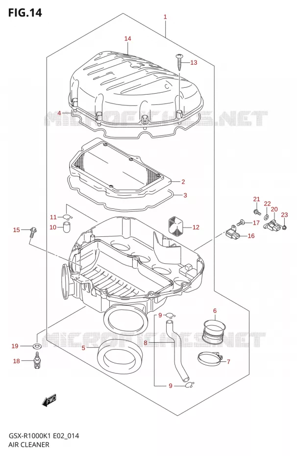 FILTRE A AIR Suzuki MOTO 1000 GSX-R 2002  GSX-R1000K2(E19)