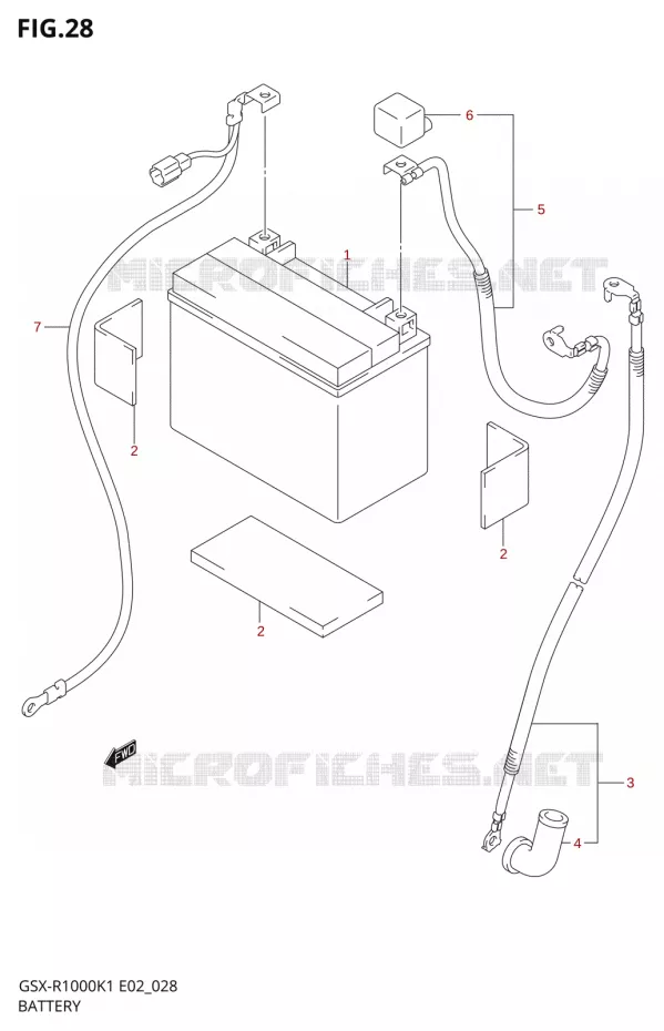 BATTERIE Suzuki MOTO 1000 GSX-R 2002  GSX-R1000U1K2(E2)