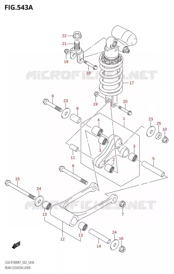 BIELLETTE DE SUSPENSION ARRIERE Suzuki MOTO 1000 GSX-R 2007  GSX-R1000 K7 (E51)