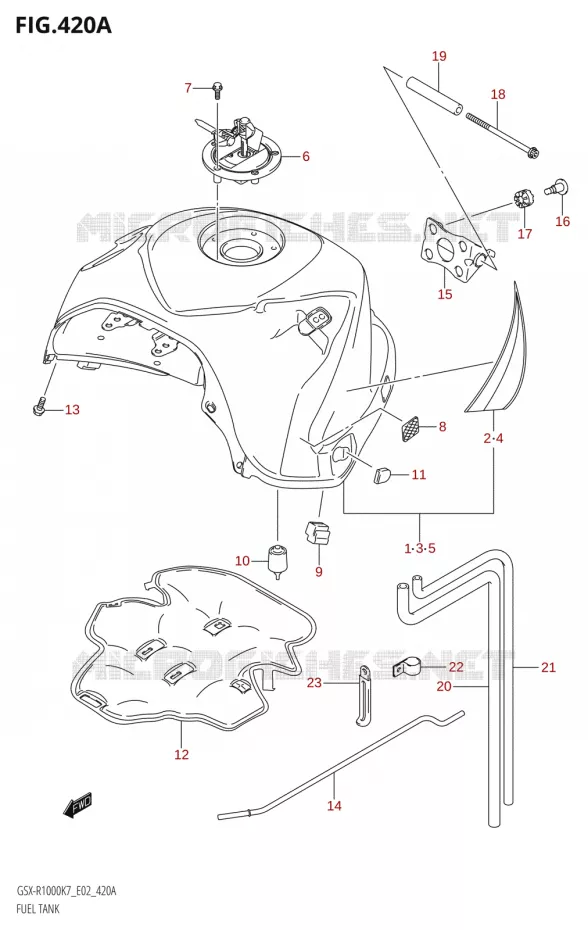 RESERVOIR D'ESSENCE:K7:(E02,E19,E51)) Suzuki MOTO 1000 GSX-R 2007  GSX-R1000 K7 (E02)