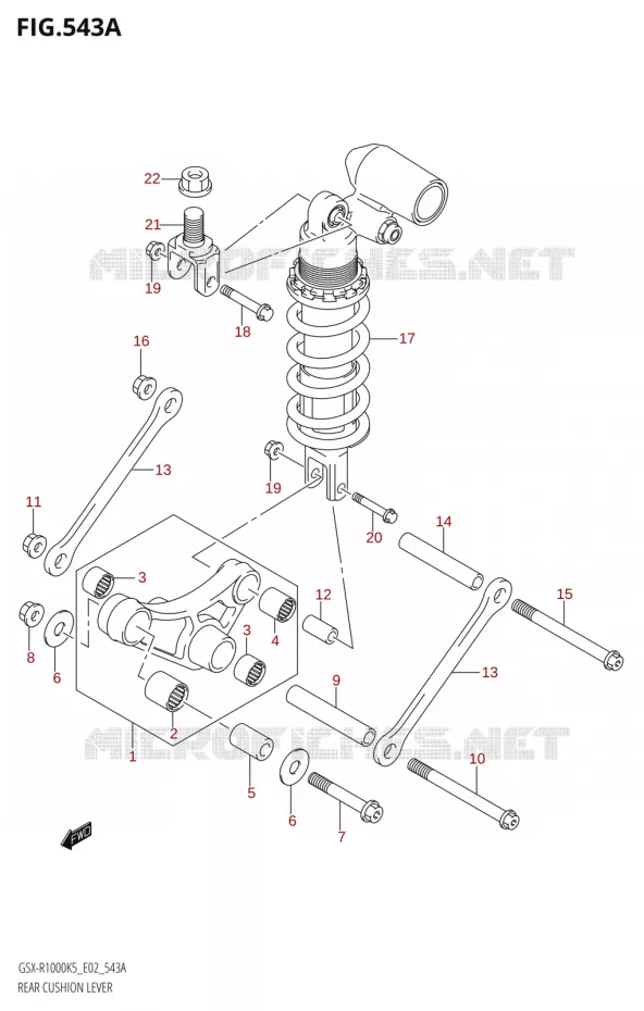 BIELLETTE DE SUSPENSION ARRIERE Suzuki MOTO 1000 GSX-R 2006  GSX-R1000 K6 (E19)
