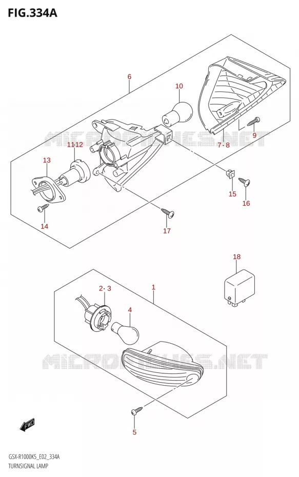 CLIGNOTANTS Suzuki MOTO 1000 GSX-R 2006  GSX-R1000 K6 (E37)