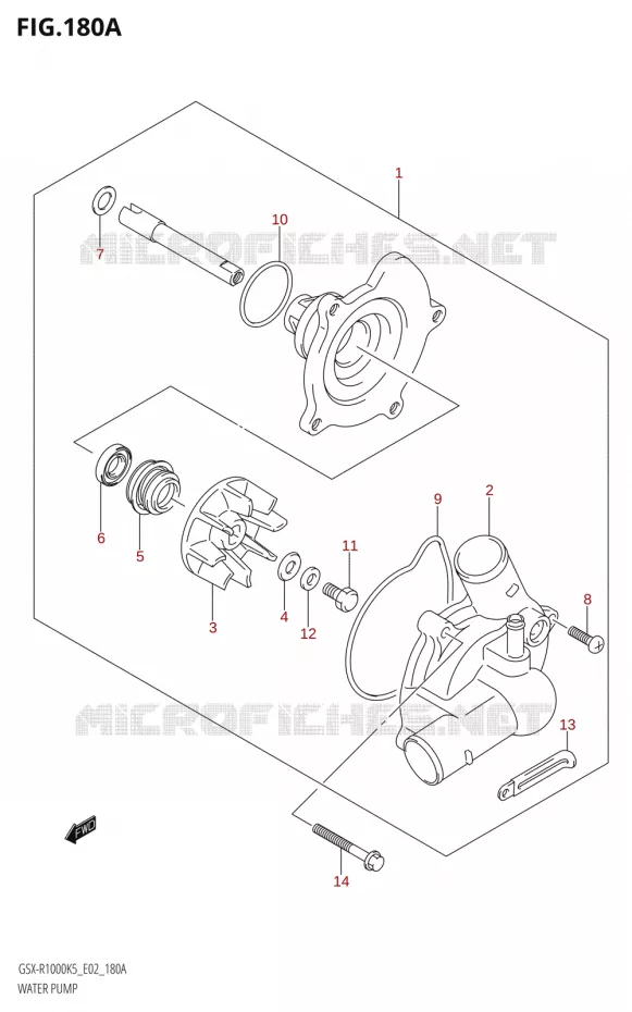 POMPE A EAU Suzuki MOTO 1000 GSX-R 2006  GSX-R1000 K6 (E24)