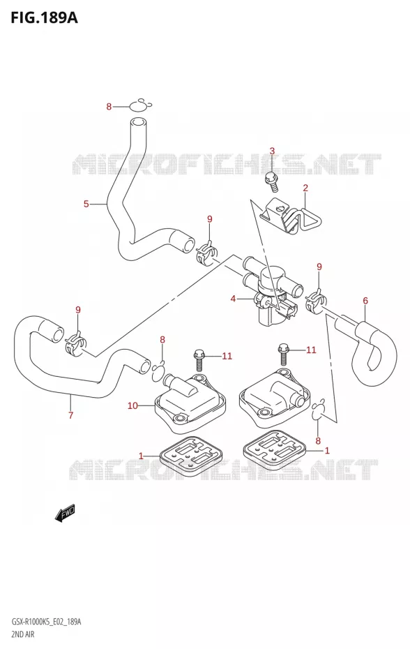 SYSTEME RECYCLAGE GAZ ECHAPPEMENT Suzuki MOTO 1000 GSX-R 2006  GSX-R1000 K6 (E37)