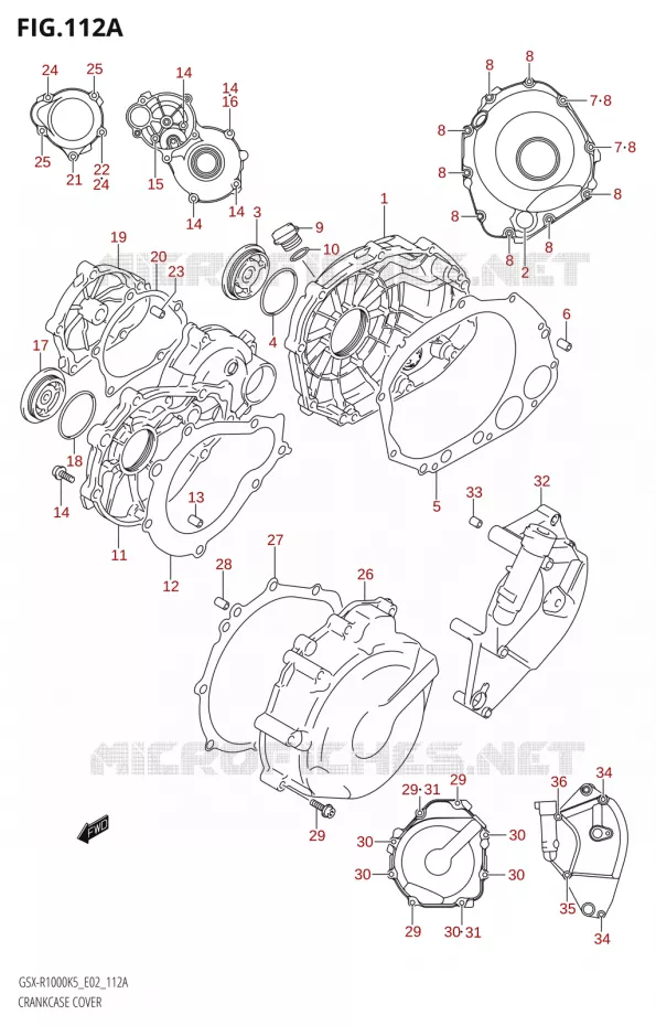COUVERCLES DE CARTERS Suzuki MOTO 1000 GSX-R 2005  GSX-R1000 K5 (E24)