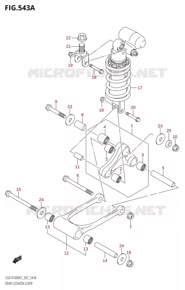 BIELLETTE DE SUSPENSION ARRIERE Suzuki MOTO 1000 GSX-R 2008  GSX-R1000 K8 (E24)