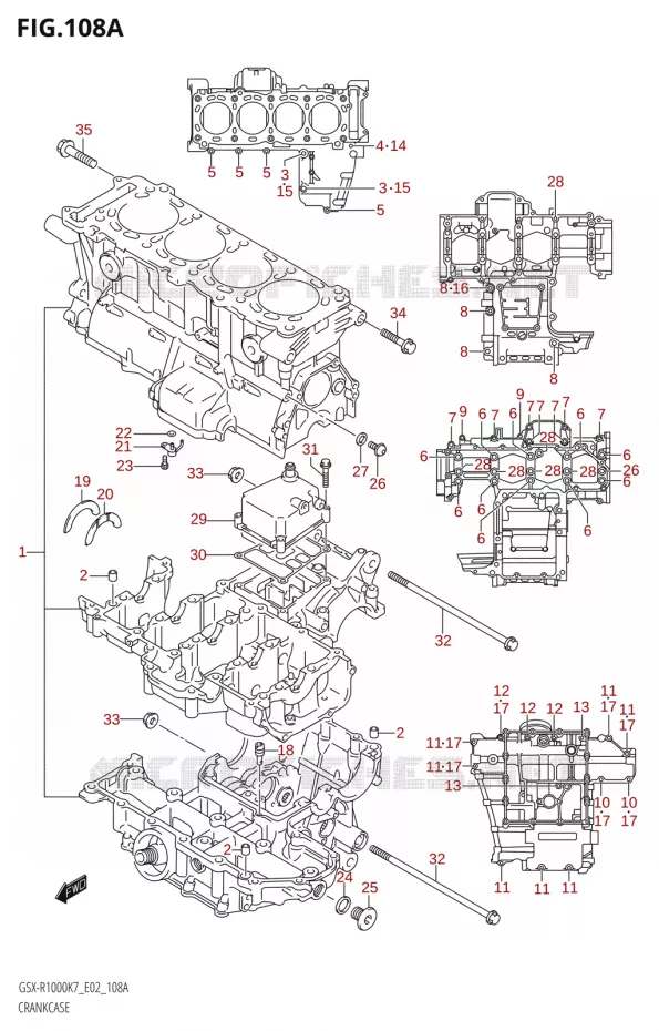 CARTERS MOTEUR Suzuki MOTO 1000 GSX-R 2008  GSX-R1000 K8 (E51)