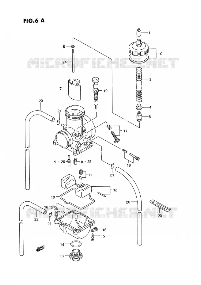 CARBURATEUR (MODELE R / S) Suzuki MOTO 125 RM 1995  RM125 S (E02,E04,E24)