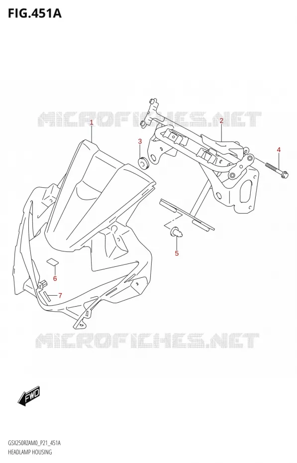 BOL DE PHARE Suzuki MOTO 250 GSX-R 2020  GSX250RZA M0 P21