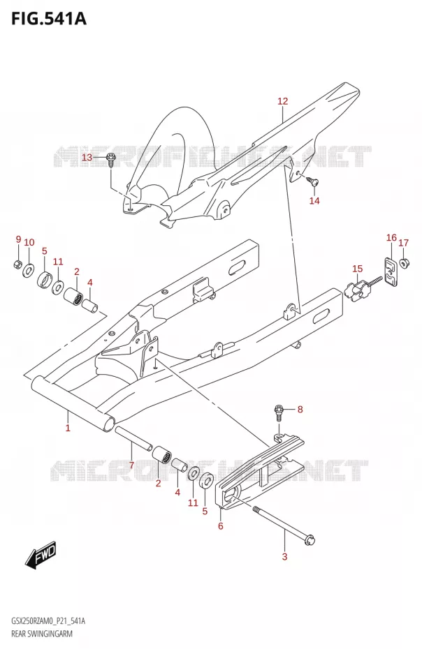 BRAS OSCILLANT ARRIERE Suzuki MOTO 250 GSX-R 2020  GSX250RZA M0 P21