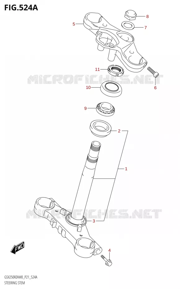 COLONNE DE DIRECTION Suzuki MOTO 250 GSX-R 2020  GSX250RZA M0 P21