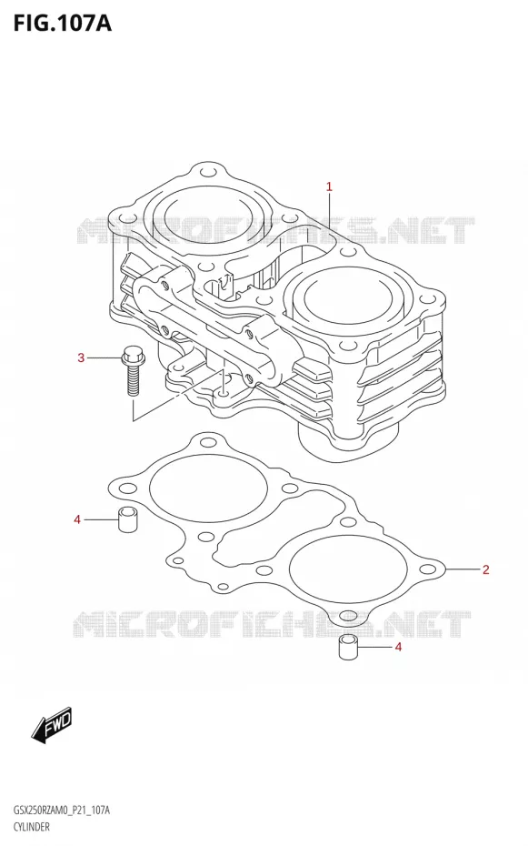 CYLINDRE Suzuki MOTO 250 GSX-R 2020  GSX250RZA M0 P21