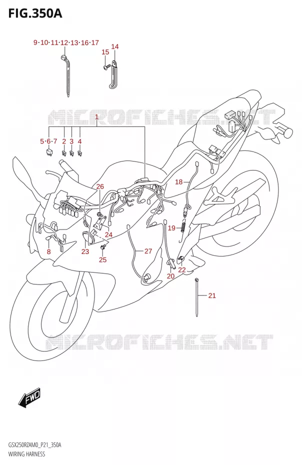FAISCEAU ELECTRIQUE Suzuki MOTO 250 GSX-R 2020  GSX250RZA M0 P21