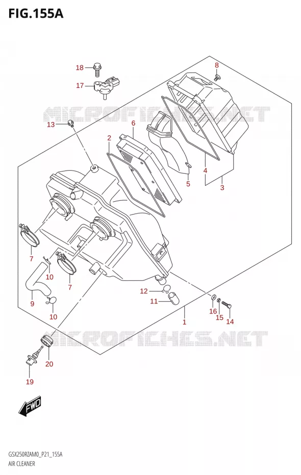 FILTRE A AIR Suzuki MOTO 250 GSX-R 2020  GSX250RZA M0 P21