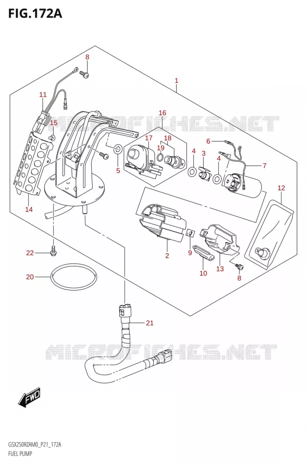 POMPE A ESSENCE Suzuki MOTO 250 GSX-R 2020  GSX250RZA M0 P21