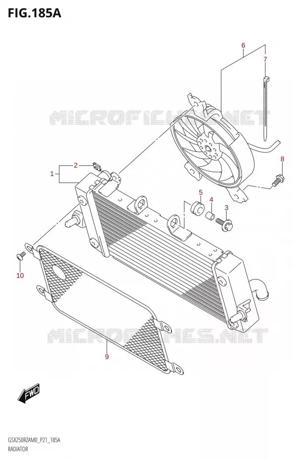 RADIATEUR Suzuki MOTO 250 GSX-R 2020  GSX250RZA M0 P21