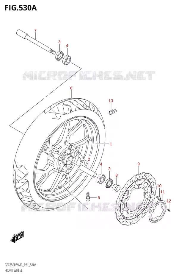 ROUE AVANT Suzuki MOTO 250 GSX-R 2020  GSX250RZA M0 P21