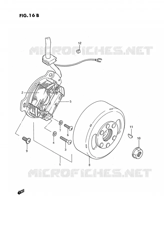 ALLUMAGE ROTOR - STATOR (E16) Suzuki MOTO 50 PV 1983  PV50D(E15)