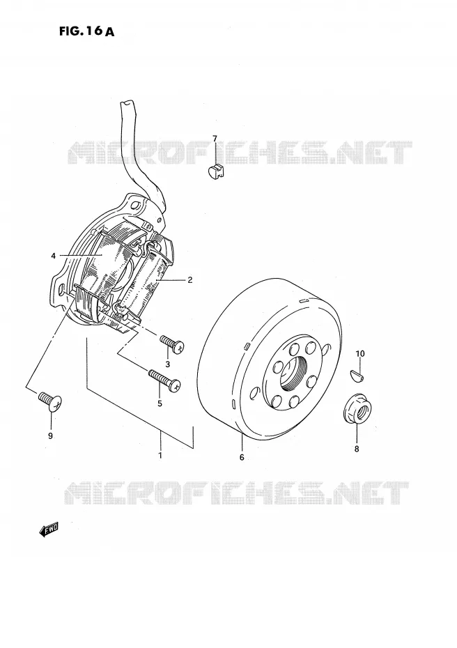ALLUMAGE ROTOR - STATOR (MODELE R E15/P15) Suzuki MOTO 50 PV 1991  PV50M(E15)