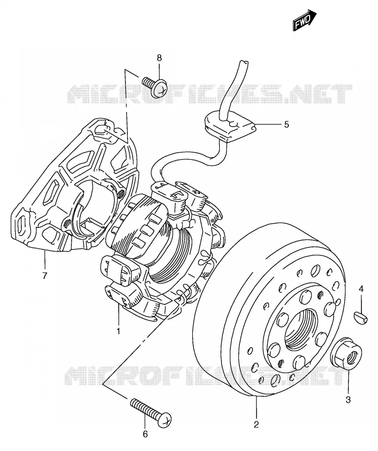 ALLUMAGE ROTOR - STATOR Suzuki SCOOTER 50 Autres-modeles 1991  RC50M(E1)