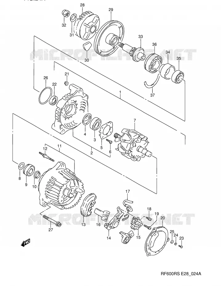 ALTERNATEUR (MODELE S) Suzuki MOTO 600 RF 1995  RF600RS(E28)