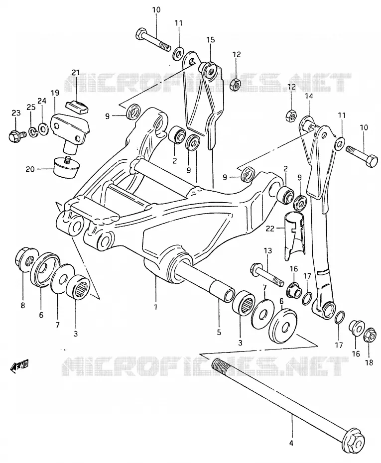 BIELLETTE D'AMORTISSEUR Suzuki MOTO 465 RM 1982  RM465Z(X/Z)
