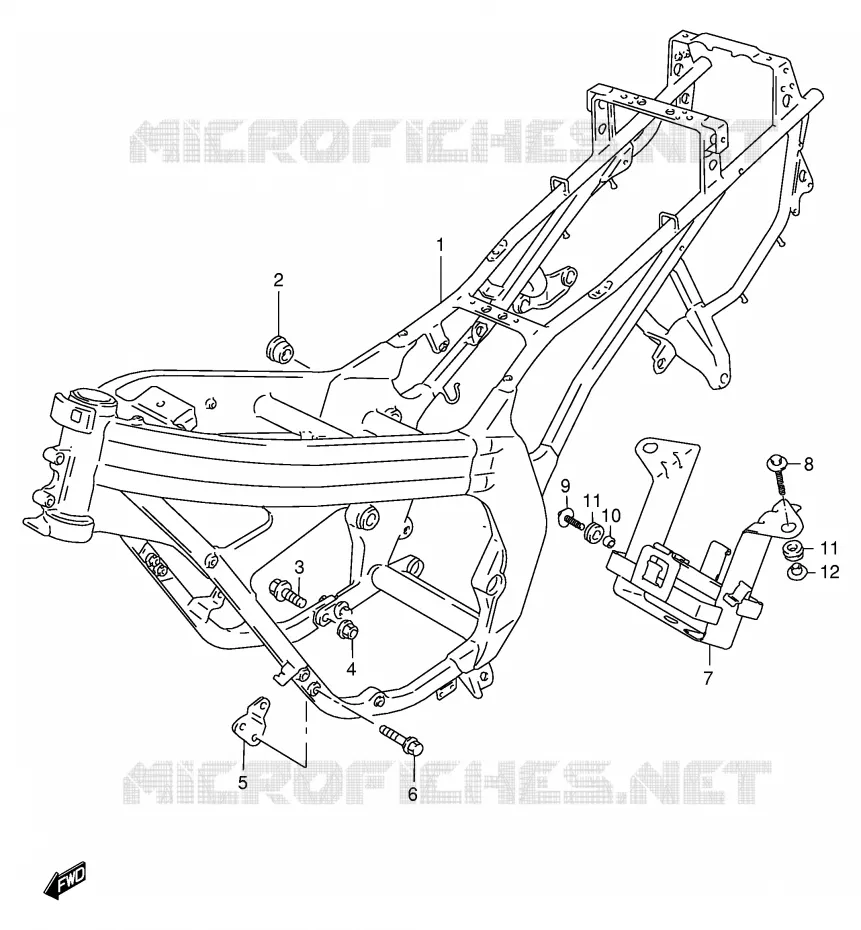 CADRE Suzuki MOTO 125 RG 1999  RG125FX(E6)