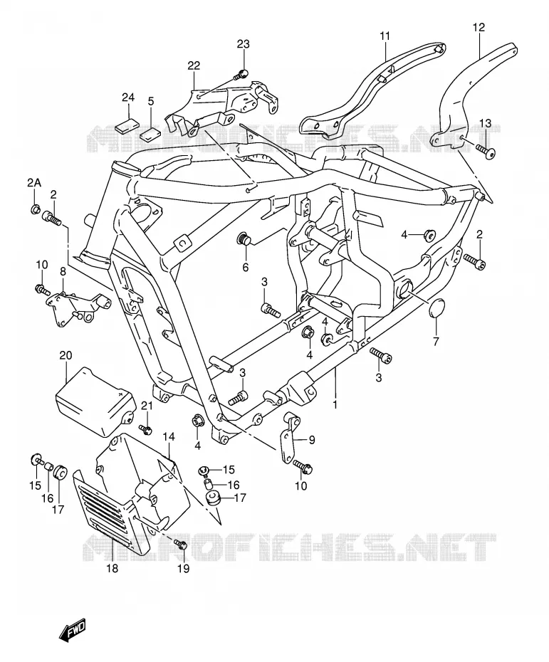 CADRE Suzuki MOTO 1500 INTRUDER 2008  VL1500K8(E2)