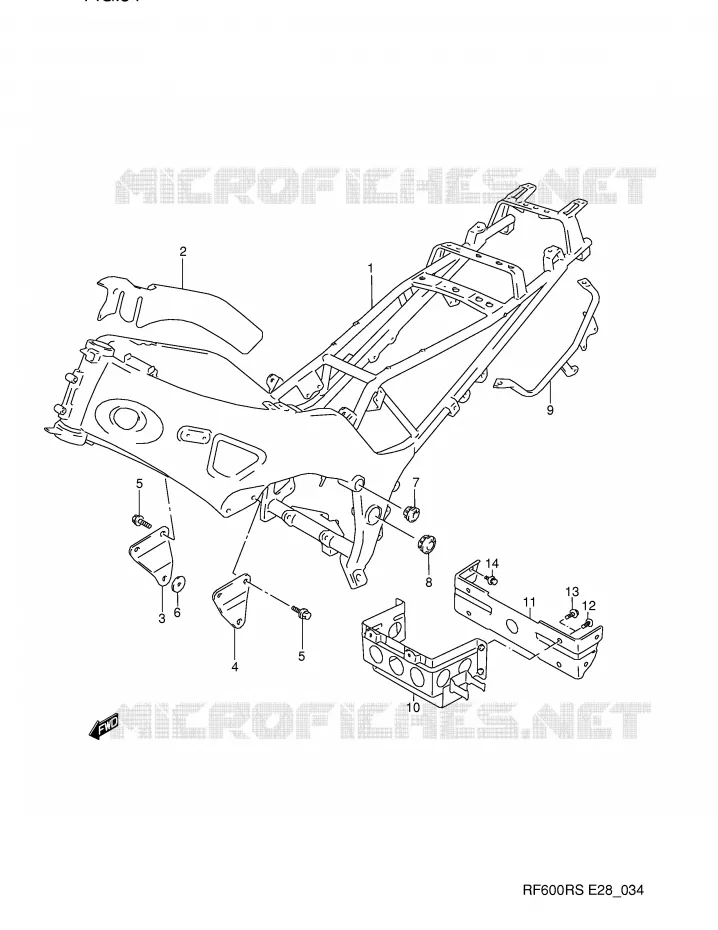 CADRE Suzuki MOTO 600 RF 1993  RF600RP(E28)