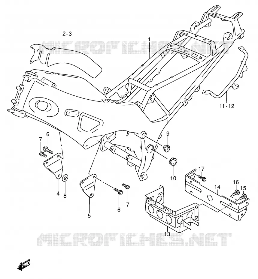 CADRE Suzuki MOTO 600 RF 1995  RF600RUS(E2)