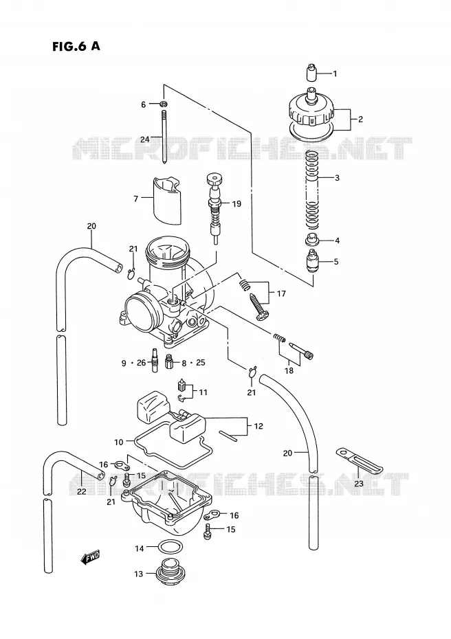 CARBURATEUR (MODELE R/S) Suzuki MOTO 125 RM 1992  RM125N(E2)