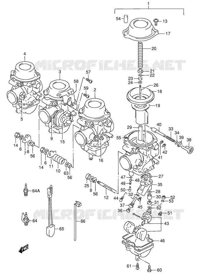 CARBURATEUR (MODELE R/S) Suzuki MOTO 900 RF 1995  RF900RS2(E2)
