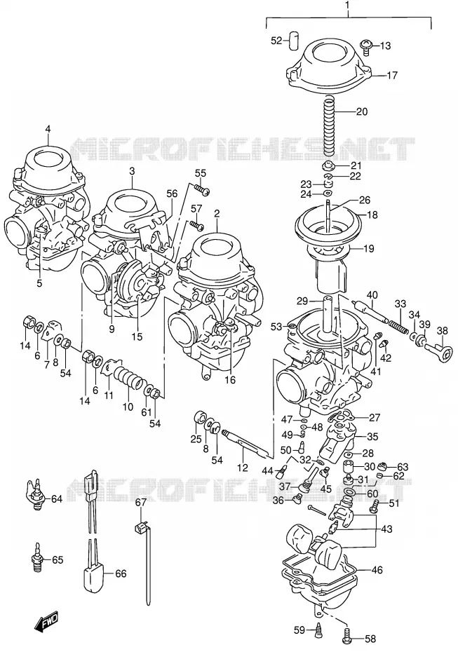 CARBURATEUR (MODELE S) Suzuki MOTO 600 RF 1995  RF600RUS(E2)