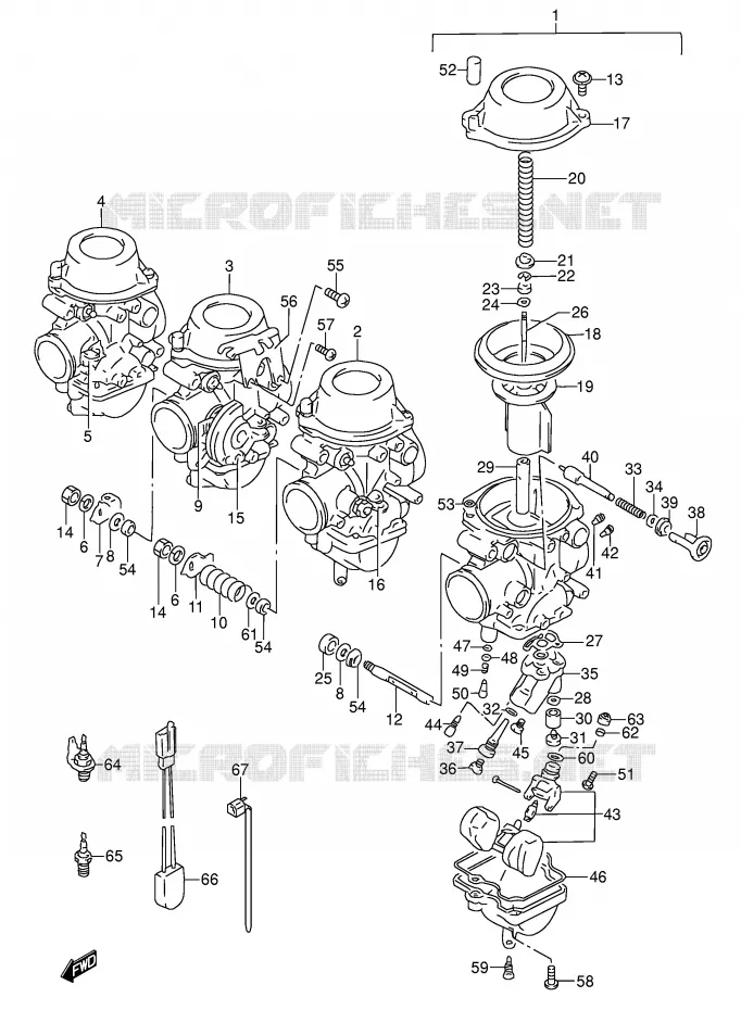 CARBURATEUR (MODELE T/V) Suzuki MOTO 600 RF 1995  RF600RS(E2)