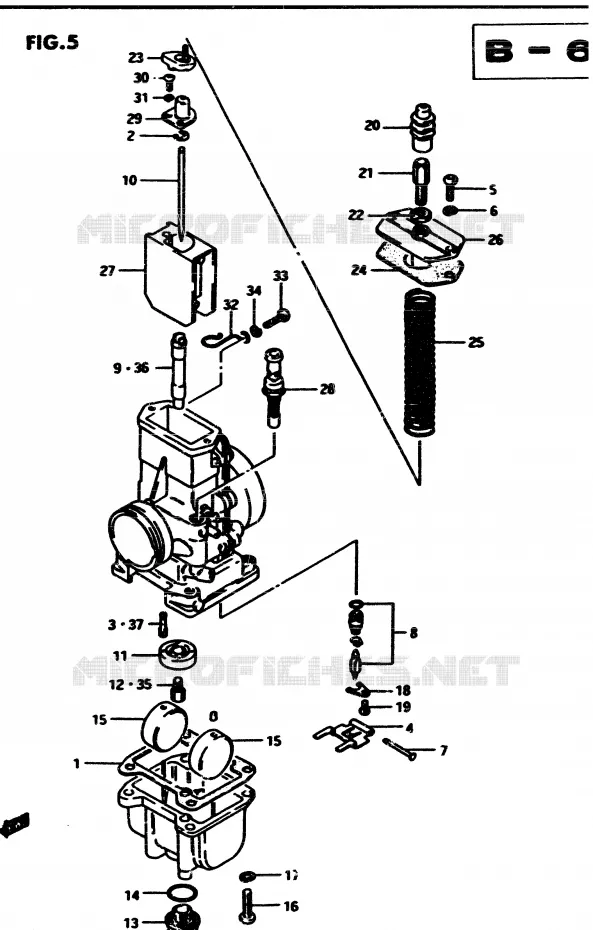 CARBURATEUR Suzuki MOTO 500 RM 1985  RM500F