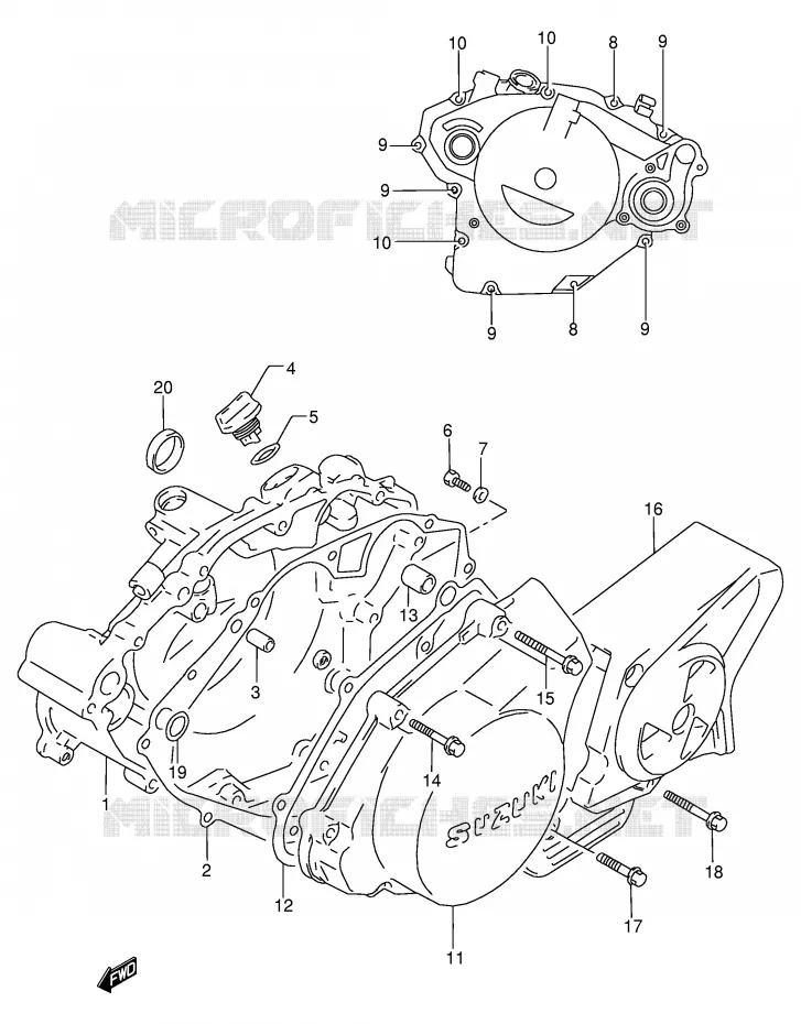 CARTER Suzuki MOTO 125 RG 1999  RG125FX(E6)