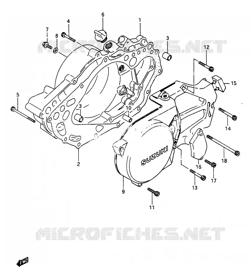 CARTER Suzuki MOTO 250 RG 1986  RG250FG(G/H)