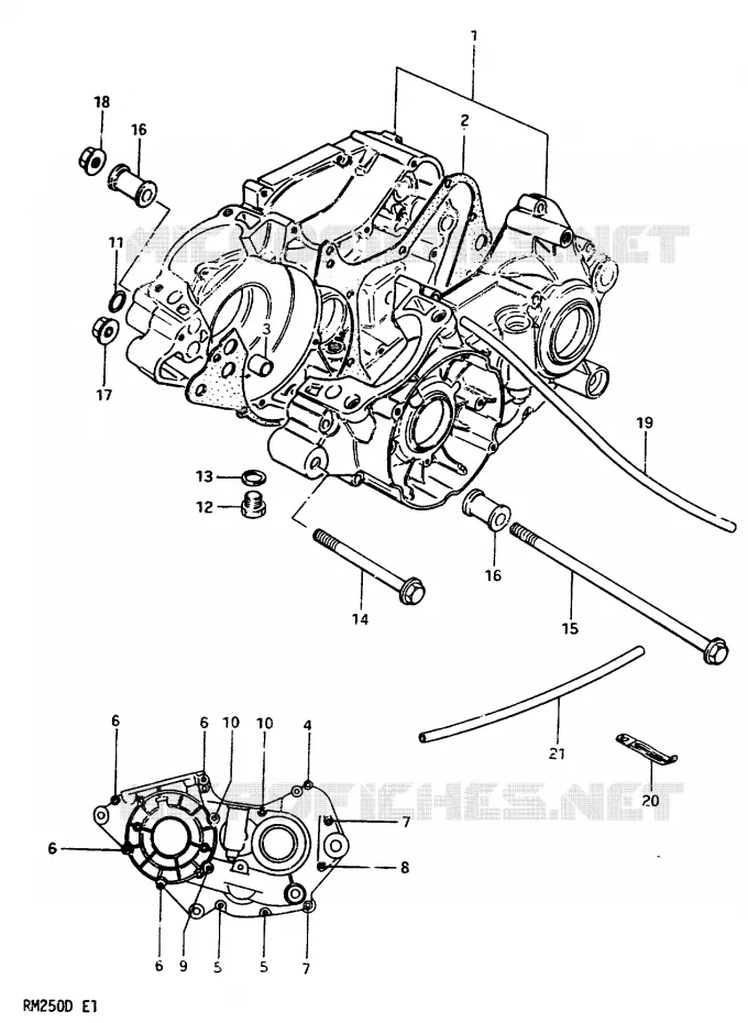 CARTER Suzuki MOTO 250 RM 1982  RM250Z(Z/D)