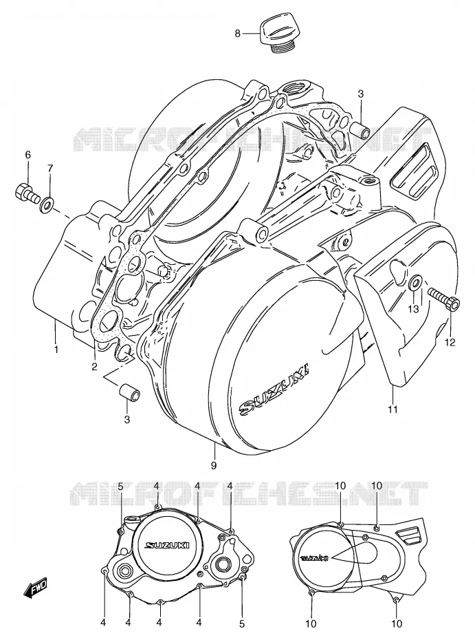CARTER Suzuki MOTO 50 RG 1994  RG50R(E6)