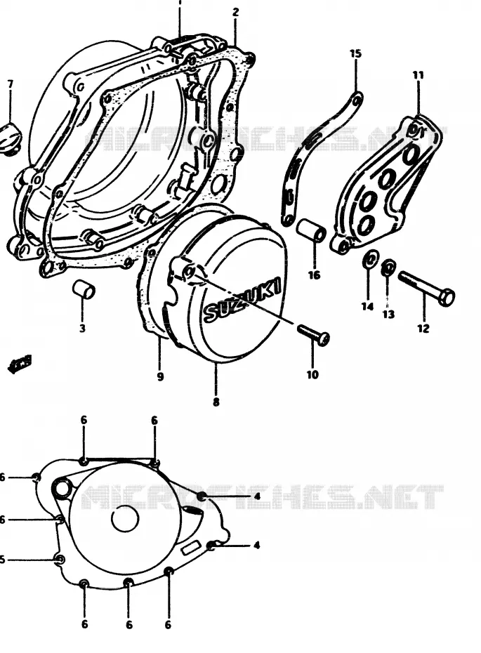CARTER Suzuki MOTO 500 RM 1985  RM500F