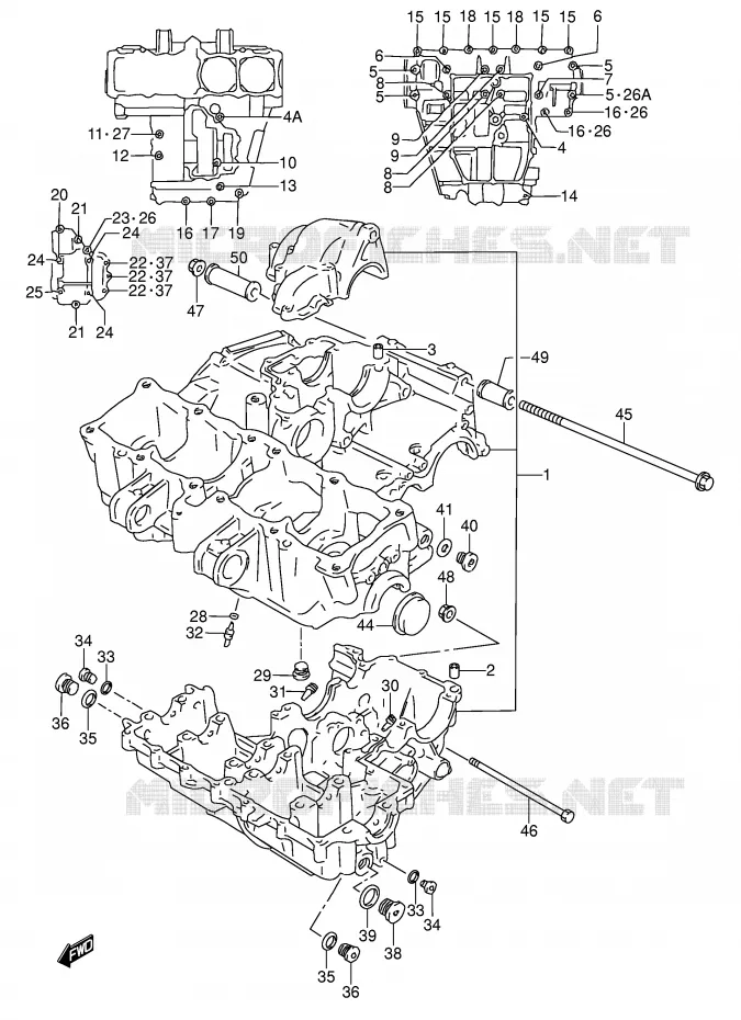 CARTER Suzuki MOTO 600 RF 1996  RF600RT(E2)