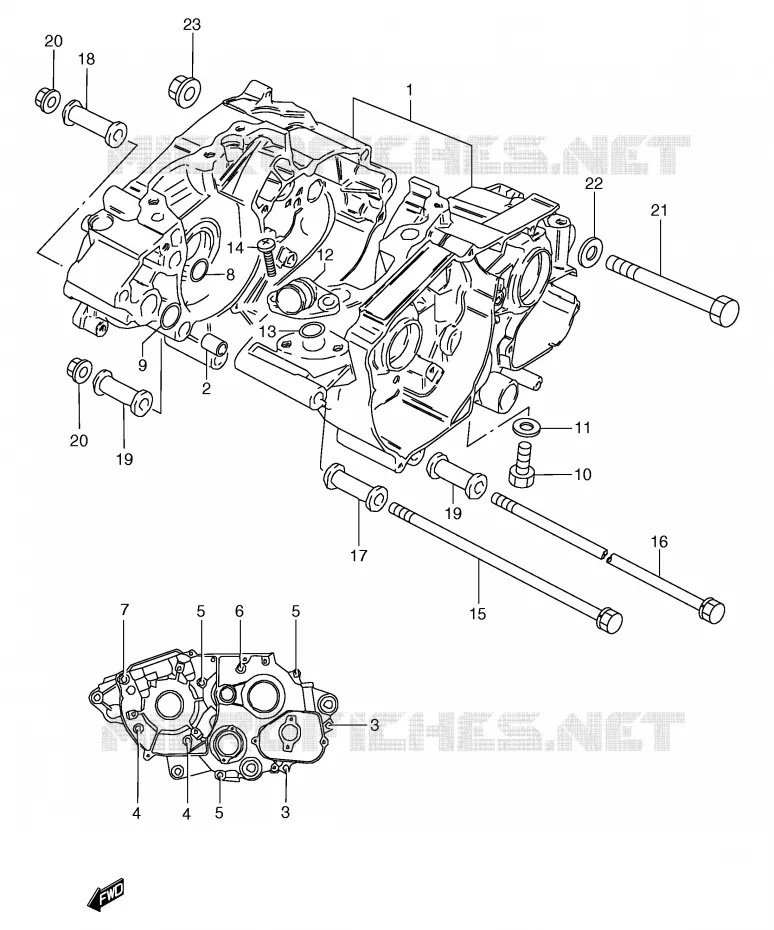 CARTER Suzuki MOTO 80 RG 1985  RG80CF(E4)