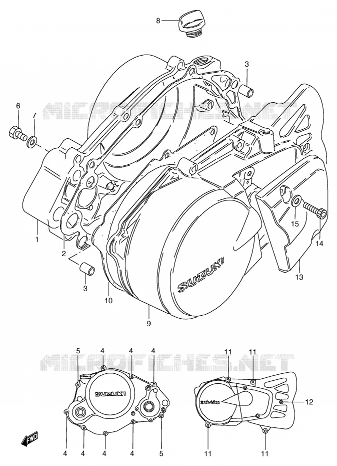 CARTER Suzuki MOTO 80 RG 1987  RG80CH(E4)