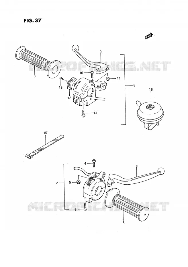 COMMODOS (E15) Suzuki MOTO 50 PV 1994  PV50R(E15)
